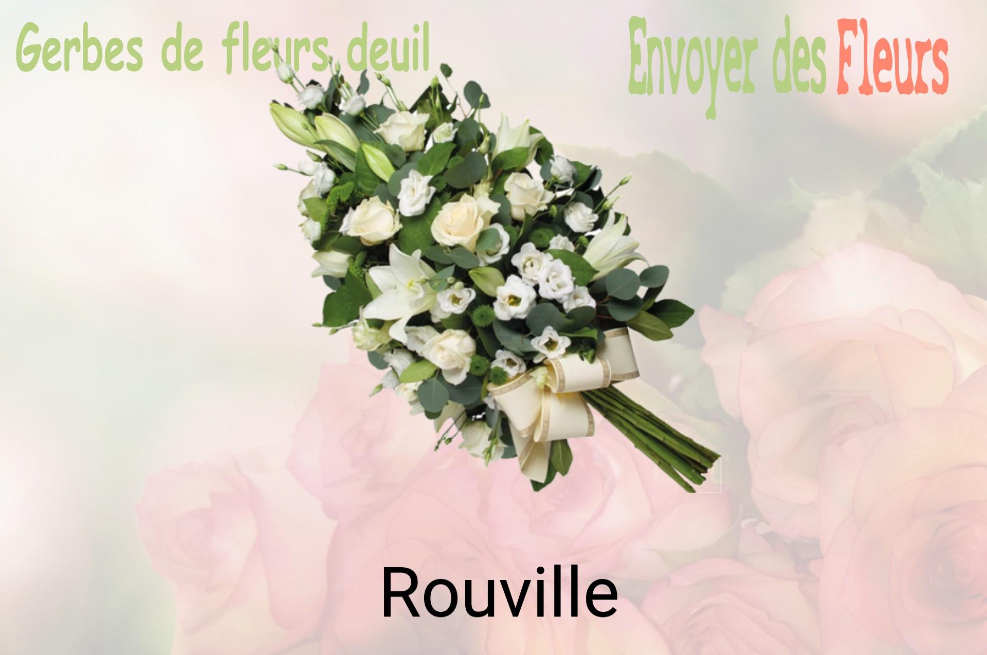 Gerbe de fleurs de deuil livrée à Rouville